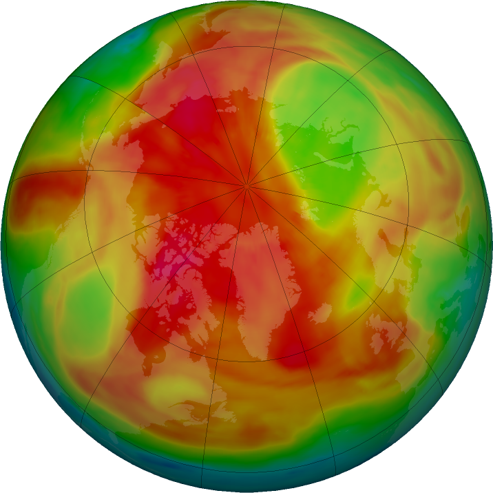 Arctic ozone map for 11 March 2018